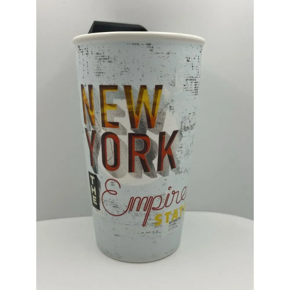 Starbucks New York The Empire State Ltd Edition Travel Tumbler Ceramic Mug W Lid